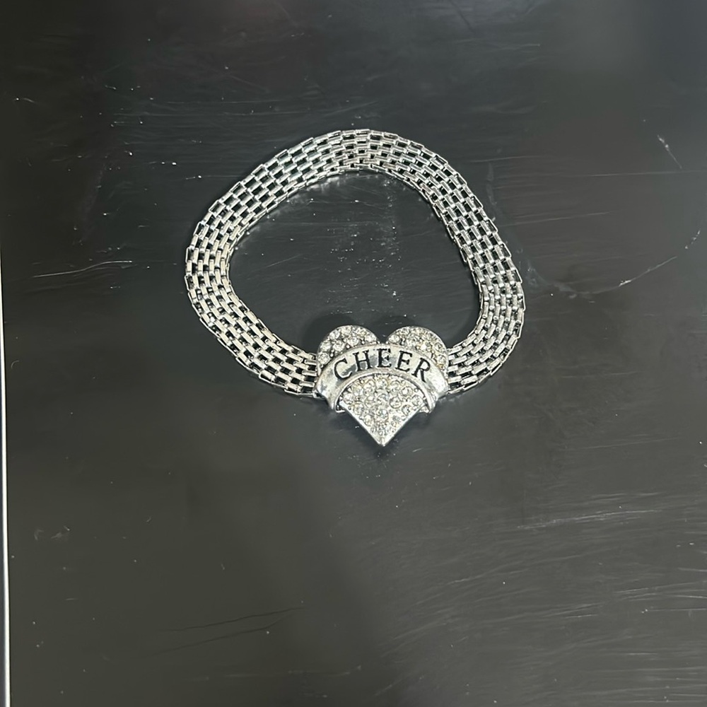 Womans cheer bracelet with lab grown diamonds